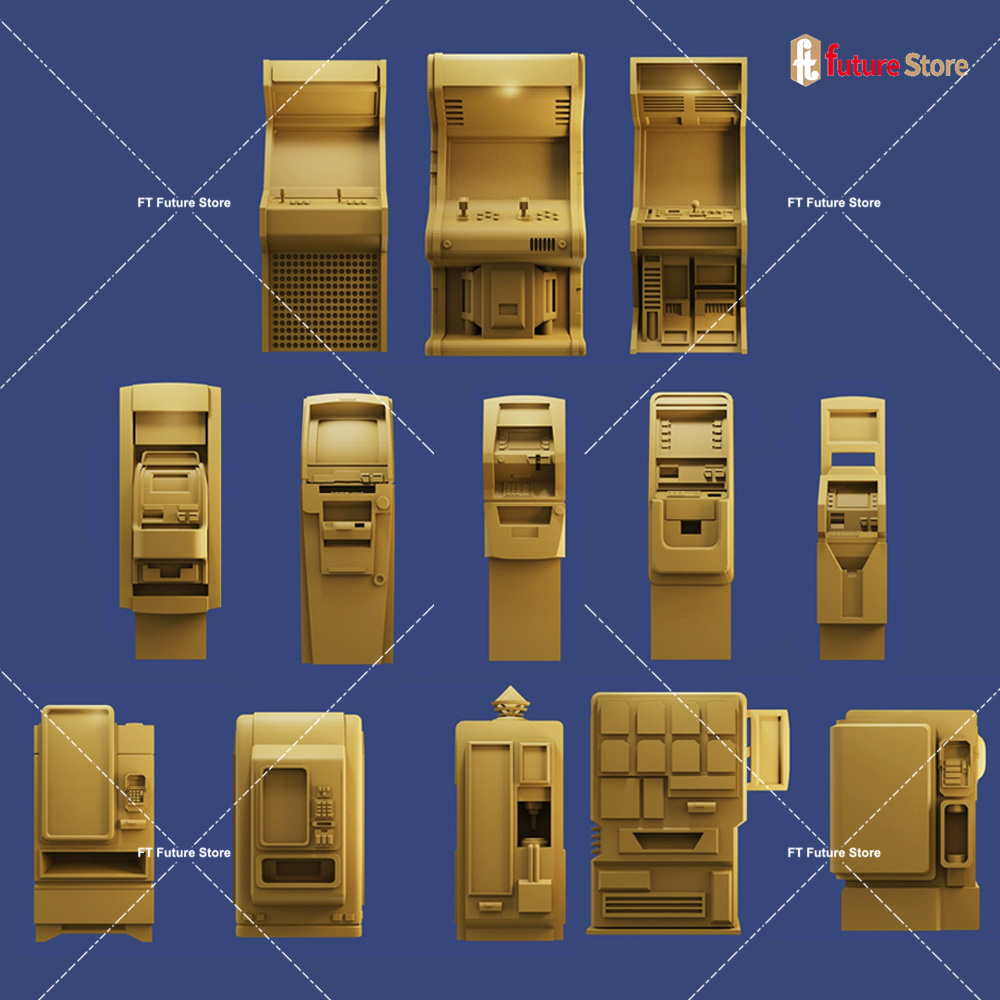 Arcade Toy Vending Machine - Stampa 3D 1/64 Scena di Strada