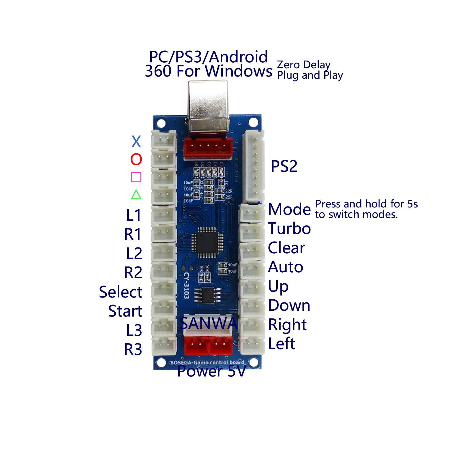 Scheda PCB Encoder Zero Delay  - Arcade Button Pcb recensione e prezzo